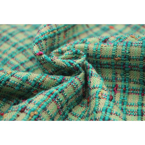 Stock Luxury New Design 100 Polyester Yarn Dyed Tweed Fabric for Plus Size Women's Dresses Coat Men's Clothing Pants