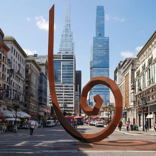 Large Rust Metal Art Outdoor Urban Park Landscape Weathering Steel Sculpture