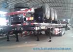 Carbon Steel Three Axle 50 Ton Flatbed Semi Trailer 13000*2500*1500mm