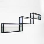 Floating Simple Wall Shelf Aluminum Structural Frame For Living Room