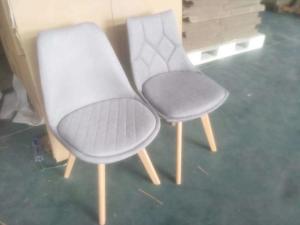 China Cushion With High Density Rebound Foam Beech Leg Chairs factory