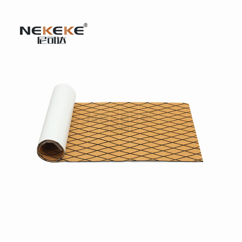 EVA Marine Artificial Teak Decking Non Slip Mat 6mm Thick Diamond Pattern