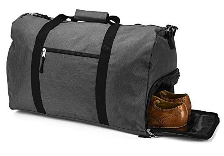 Custom Design Unisex Gym Duffel Bag With Pockets Blue / Black / White / Sliver Color