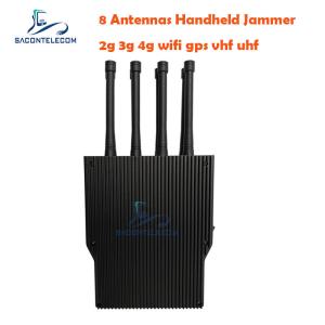 China 8 Antennas Portable Signal Jammer 38w 50m Radius Omni Antennas 38w factory