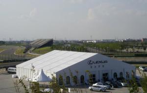 China 25mx30m Fabric Structure Exhibition Aluminium Frame Tents For Car Show factory