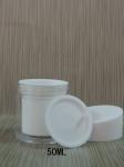 50G & 50ML double-deck PS Round Cosmetic Packaging/Cream Jar /Aluminum Jars With