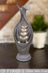 Lighted Flower Pot Polyresin Backyard Water Fountain