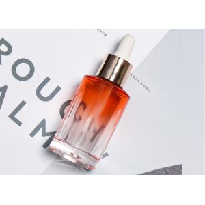 60ml 80ml Red Gradient Empty Cosmetic Bottles Soft Rubber Head