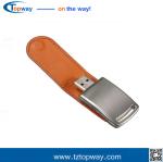 4GB 8GB 16GB 32GB 64GB 128GB Logo Embossed USB 3.0 Black Leather USB Flash Drive
