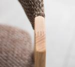 Mail Packing Nordic Style Cloth Artist Home Leisure Solid Wood Dining Chair with