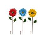 Sunflower Windmill Metal Pinwheel Garden Wind Sculptures For Balcony Patio Lawn