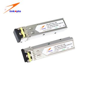 China 1000BASE-ZX Duplex LC 1.25G 1550nm DOM CWDM SFP Module factory