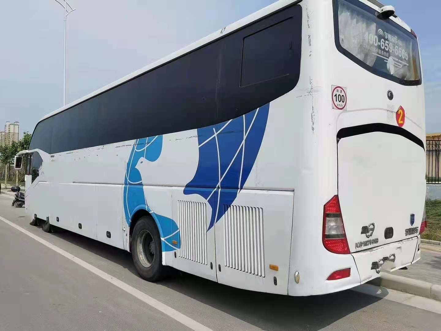 Used Yutong Bus 55 Seats Weichai Rear Engine Second Hand Bus ZK6127 Single Door Steel Chassis