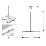 Metal Self Adhesive Hvac System Insulation Stick Pins 30mm Length