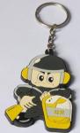 Cute Pvc Rubber Keychain For Kids , Any Shape 3d Keychains Custom