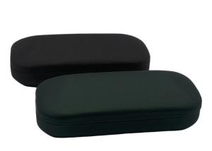 China Leather Metal Eyeglass Case Custom Logo Printing factory