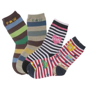 China Custom color cotton Striped Patterned Children's Socks factory