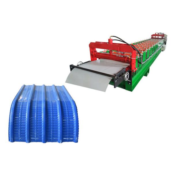 Two Function Steel Roof Roll Forming Machine With Hydraulic Curving Device