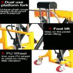 1 Ton Motorized Scissor Pallet Jack Industrial Material Handling Equipment