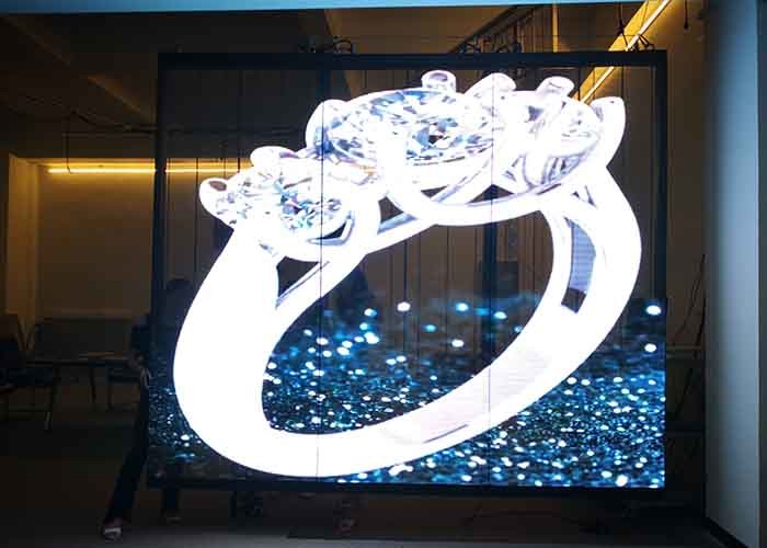 Indoor Transparent Glass LED Display Panel 256x128 Dots 16 bit
