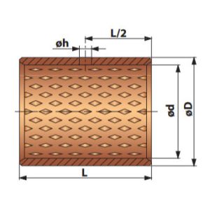 High Load Capacity Bronze Bushing Without Perforation / Flange