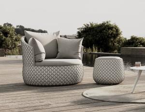 China Modern Minimalist Style Rattan Hotel Sofa Chair Set For Outdoor factory