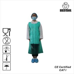 China Green PE Extra Large Disposable Lab Aprons 6XL For Hygiene Rule factory