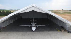 China Temporary Outdoor Aircraft Hangar Durable 30m x 50m Fabric Tent Wind Resistant factory
