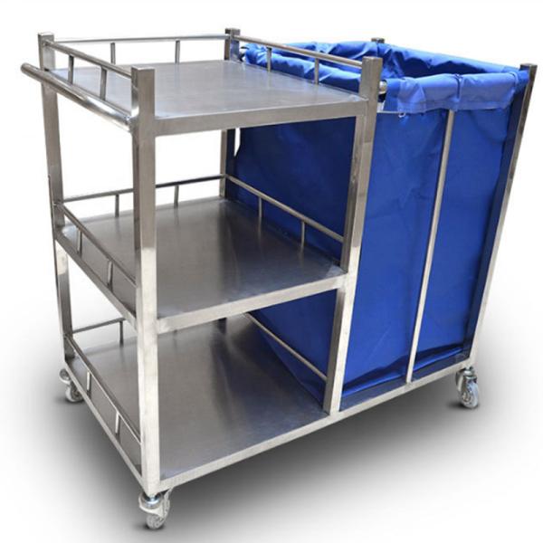 900MM Hospital Equipment Stainless Steel Dirty Linen Medical Waste Trolley with