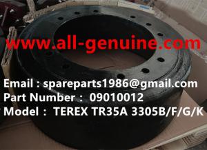 China 09010012 BRAKE DRUM 3305B/F/G/K TR35A TR45 TR50 TR60 TR70 TR100 TEREX NHL DUMP TRUCK TR100 HAULER TRUCK OFF HIGHWAY factory