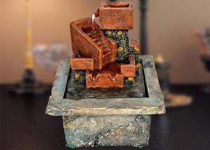 China Polyresin Red Brick H16.5CM American Style Fountain Tabletop Small Ornament Office Decor Gift Handicraft Creativity factory