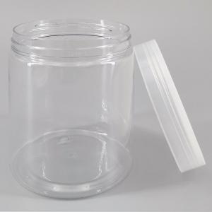 China 400ml Transparent PET Plastic Jar With PP Lid Clear Mouth Bottles Food Storage Cosmetic Skincare Packaging factory