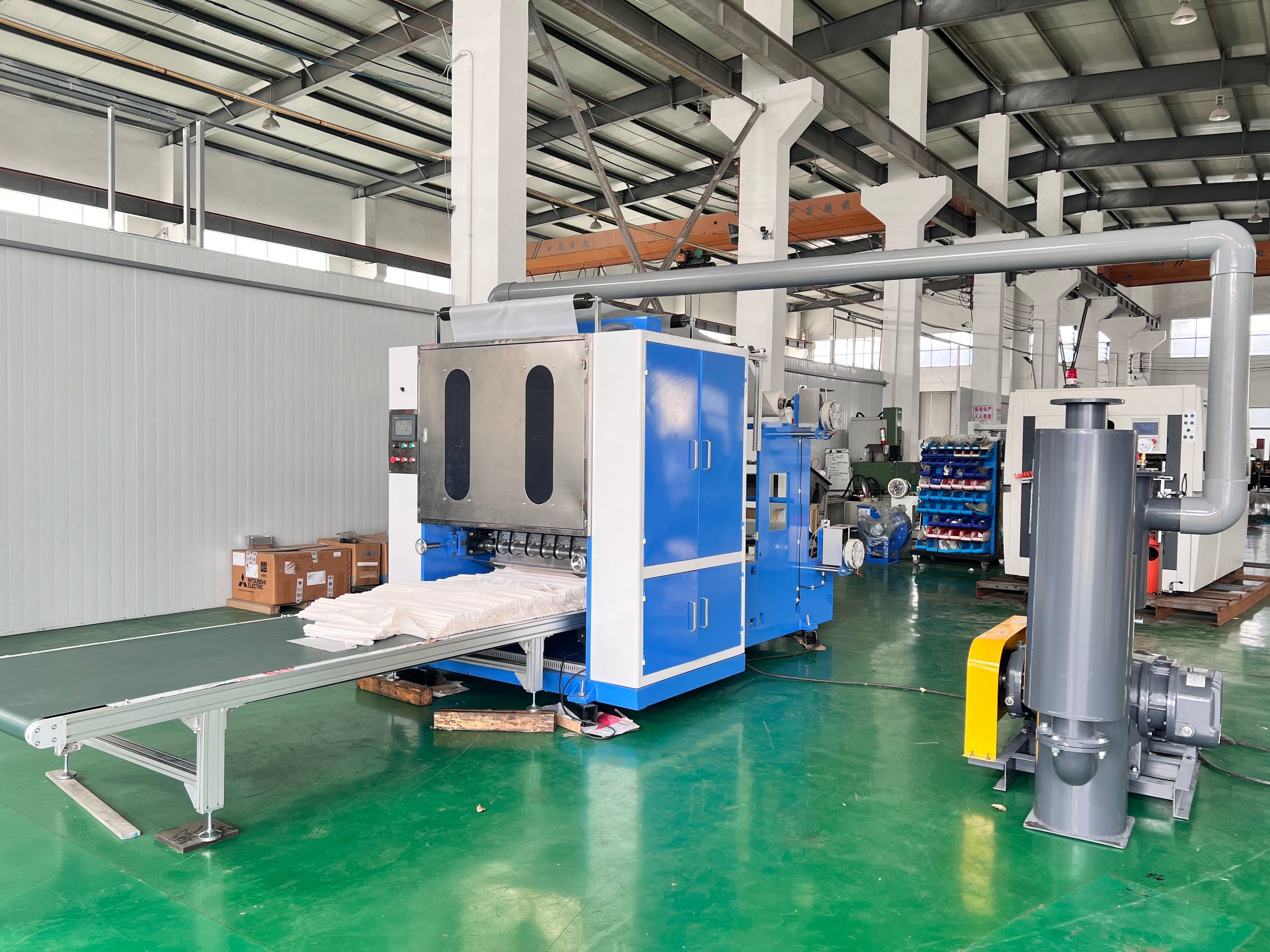 Fully Automatic HDPE Plastic Pop Up Sheet Machine Adjustable Cutting Speed