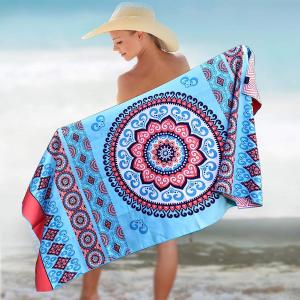 China Regular Size 75x150cm Microfiber Customized Beach Towel Absorbent Fabric factory