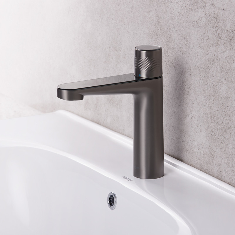 200mm Height Matte Black Single Hole Faucet Bathroom Brass Faucet Tap