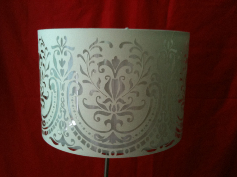 Carve Patterns Decorative Lamp Shade Covers Faux Silk Laser Cut Drum Shade