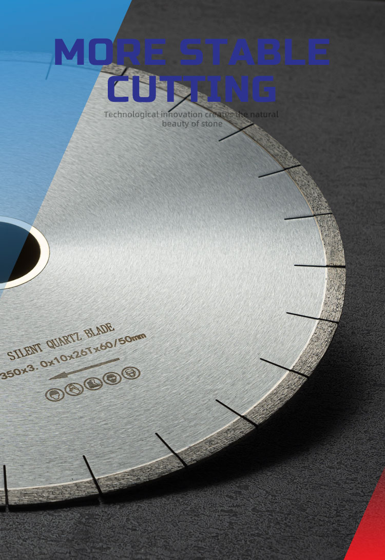 Industrial Grade D350MM Diamond Segmented Cutting Tools for Silent Quartzite Cutting