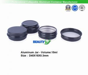 Matte Black color 30ml Cosmetic Packaging Face Body Care Cream Empty Aluminum Container Jars