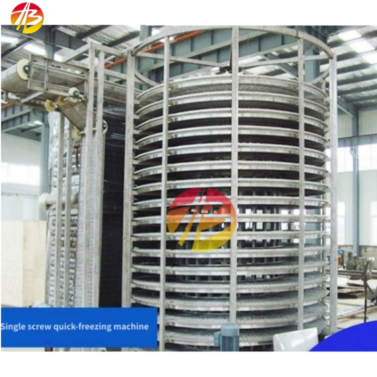 Seafood Freezing Tunnel Machine Hengbin IQF Tunnel Quick Freezer Width of Belt 2000mm