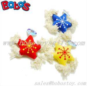 China New Design Stuffed Star Pet Toy With Cotton Rope and Squeaker factory