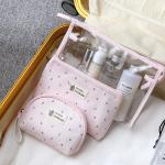 Lady Private Label Waterproof Portable Pink Cosmetic Bag Sets
