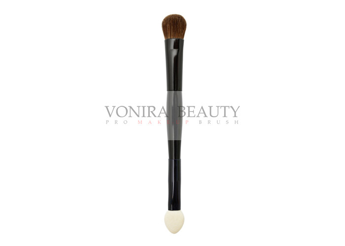 China Pony Hair Professional Dual Ended Eyeshadow Brush / Cosmetic Brush Set factory