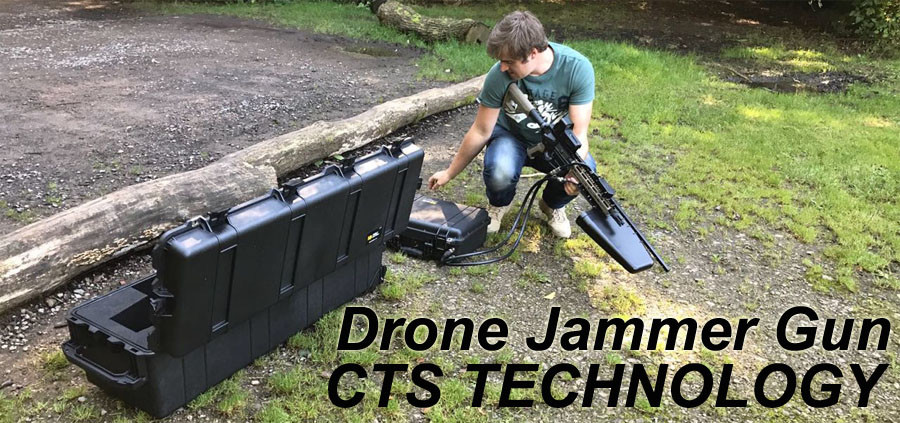 Gun Design Drone Frequency Scrambler , Drone Communication Jammer All In One