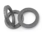Silver Yellow Stainless Steel Plain Knitted Wire Ring Mesh Customzied Diameter 5