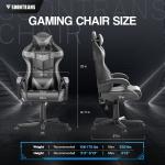 Get the Ultimate Gaming Experience PU Gaming Chair with Massage 33"D x 24"W x 49