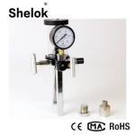 Handheld 1/4NPT 0~1.6MPa air oil hand pump pressure calibrator