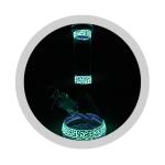 Purple Luminous Coil Glass Beaker Bongs , Heady Water Pipes Glass Bongs