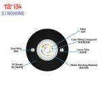 2-12 Core Outdoor Fiber Optic Cable Light Weight Water Blocking Material