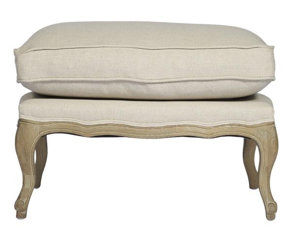 Customization wholesale antique linen fabric home goods tufted square ottoman