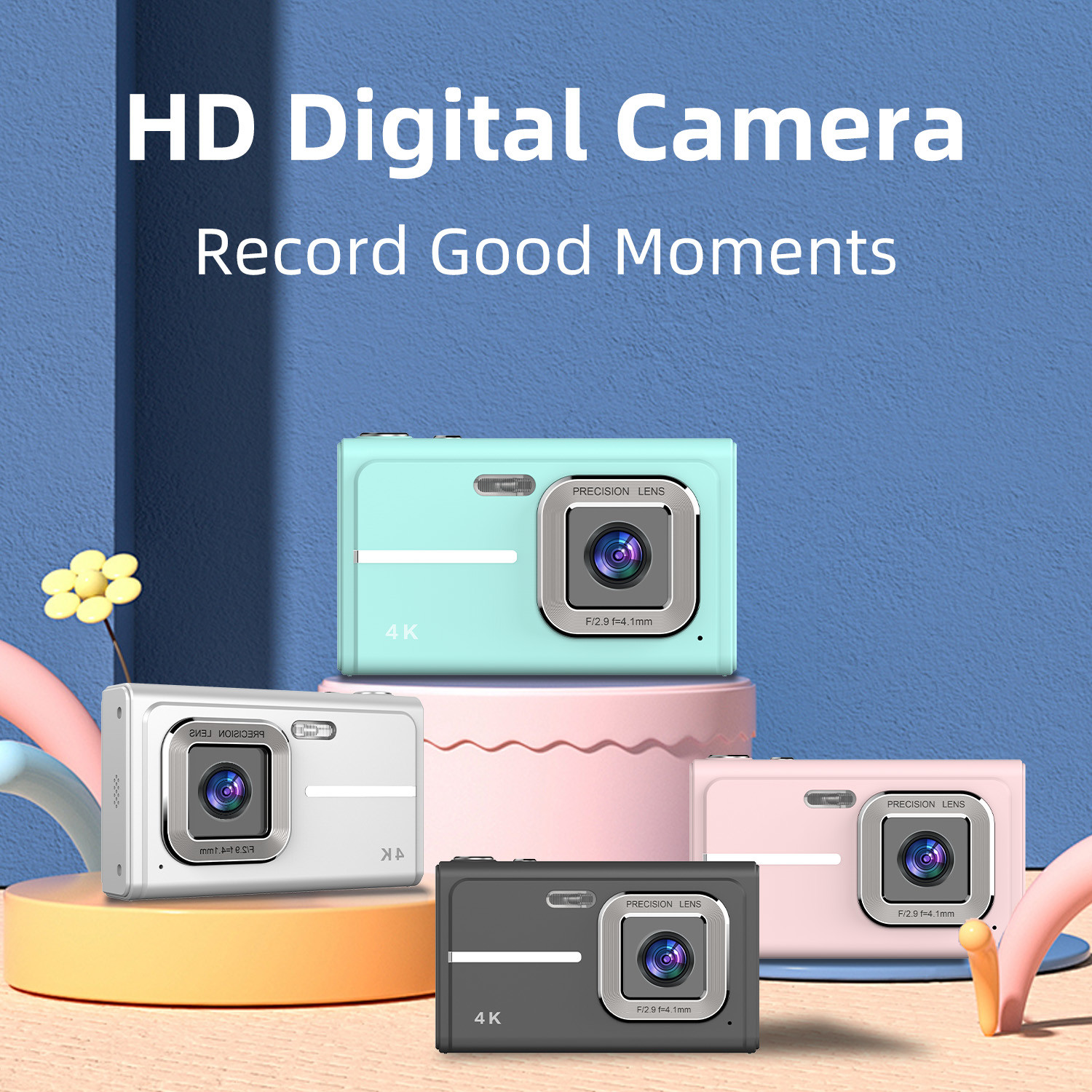48MP Digital Video Camera with Auto Focus and 5X Zoom for Vibrant and Colorful Photos in 2025